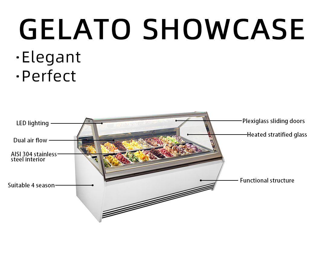 Prosky Glass Door Sliding Doors Ice Cream Showcase Freezer From China